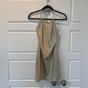 NWT Intimately Free People Friday Fever Mini Slip Satin Champagne Size XSmall